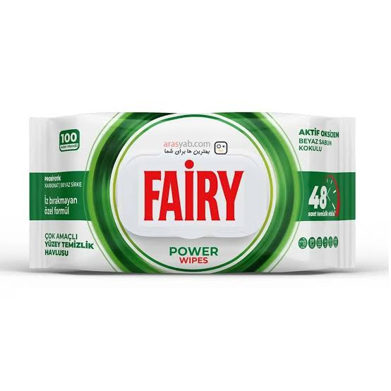 دستمال مرطوب پاک کننده سطوح 100 عددی fairy