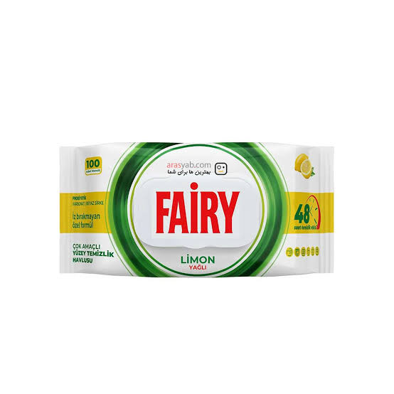 دستمال مرطوب پاک کننده سطوح 100 عددی fairy