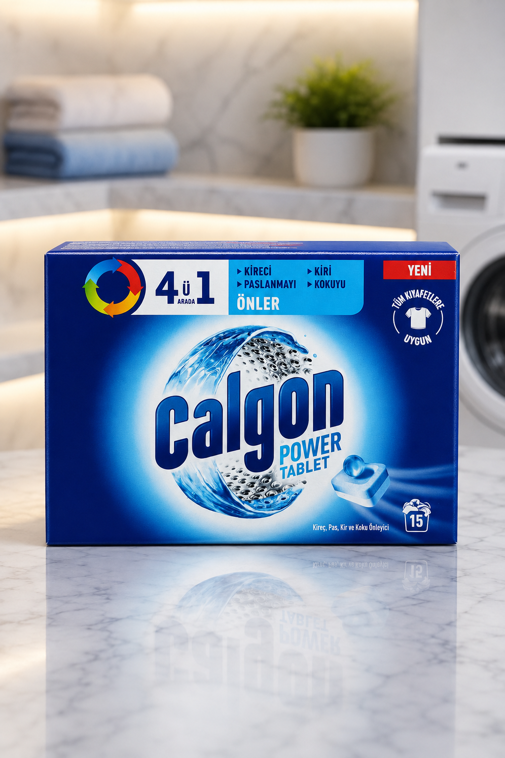 قرص ضد رسوب ماشین لباسشویی کلگون Calgon Power | محافظ ماشین لباسشویی ۱۵ عددی