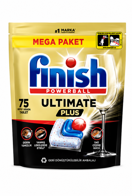 قرص ماشین ظرفشویی finish ultimate plus پلاس فینیش ۷۵ عددی
