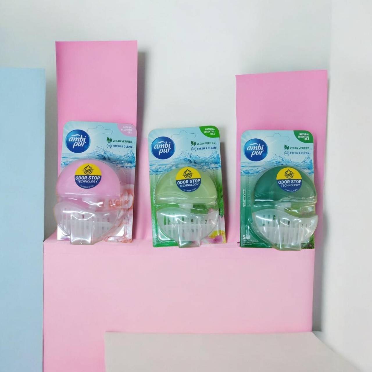 آمبی پور بلوک توالت 5 کاره ضد بو با تکنولوژی Odor Stop