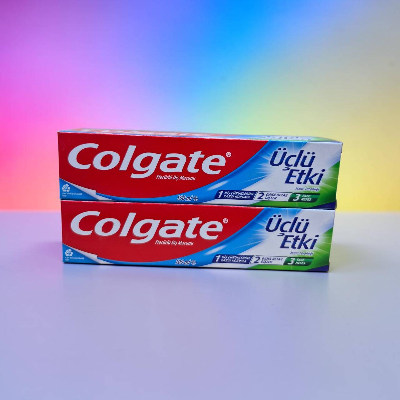 خمیردندان کلگیت سه‌تأثیره با رایحه نعناع ۱۰۰ میلی‌لیتر | Colgate 3 Effect