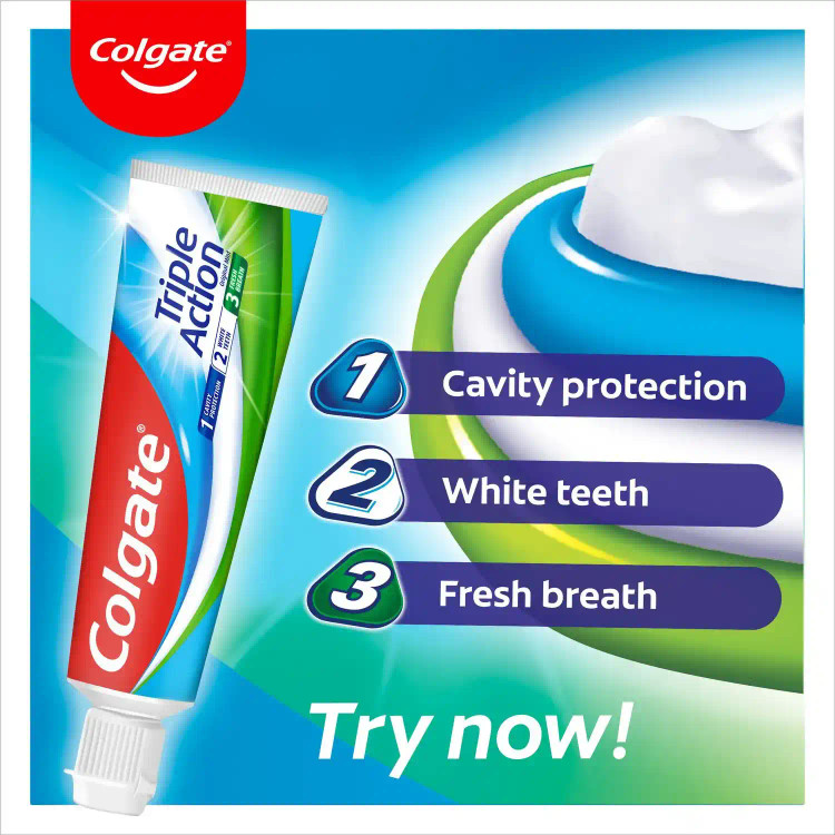خمیردندان کلگیت سهتأثیره با رایحه نعناع ۱۰۰ میلیلیتر | Colgate 3 Effect