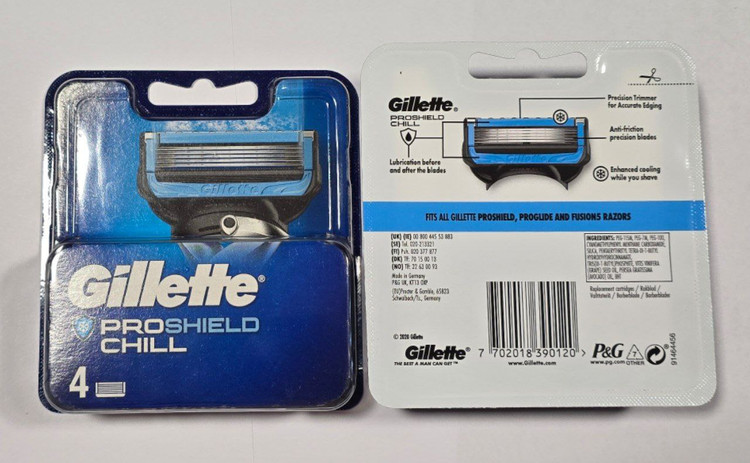 تیغ یدک ژیلت پروشیلد چیل بسته ۴ عددی | Gillette ProShield Chill