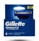 تیغ یدک ژیلت مچ ۳ توربو بسته ۴ عددی | Gillette Mach3 Turbo