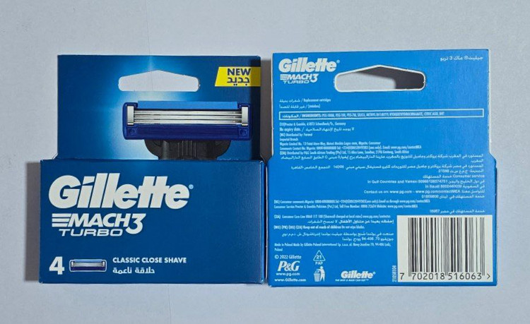 تیغ یدک ژیلت مچ ۳ توربو بسته ۴ عددی | Gillette Mach3 Turbo