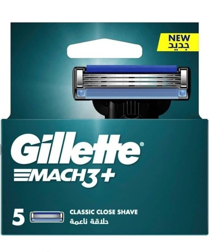 تیغ یدک ژیلت مچ ۳ پلاس بسته ۵ عددی | Gillette Mach3+