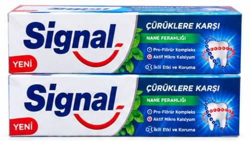 خمیردندان سیگنال مدل ضد پوسیدگی با طراوت نعناع دو عددی (Signal Anti-Cavity Mint Fresh Toothpaste )