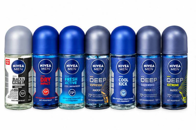 اسپری دئودورانت رول ضدتعریق مردانه نیوآ مدل NIVEA MEN با رایحههای متنوع