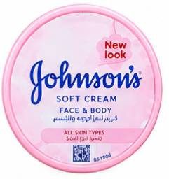 کرم مرطوبکننده کاسهای جانسون مدل Soft Cream مناسب صورت و بدن، حجم ۱۲۵ میلیلیتر