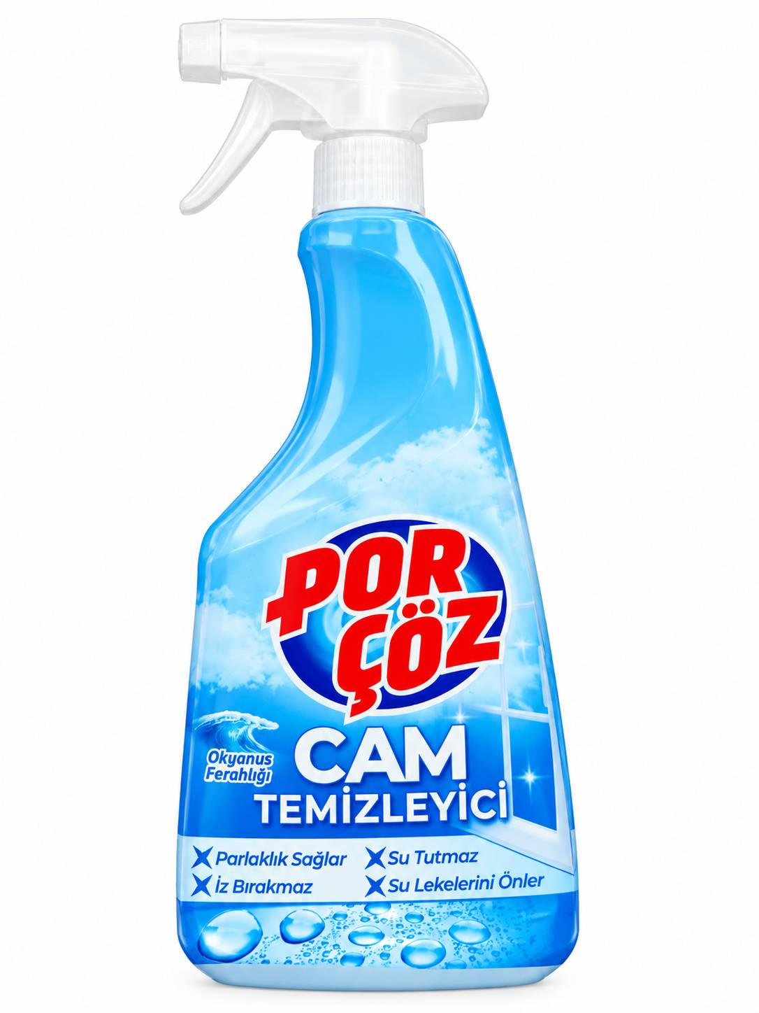 اسپری شیشه‌شوی پورچوز مدل اقیانوسی (Por Çöz Cam Temizleyici Okyanus Ferahlığı)